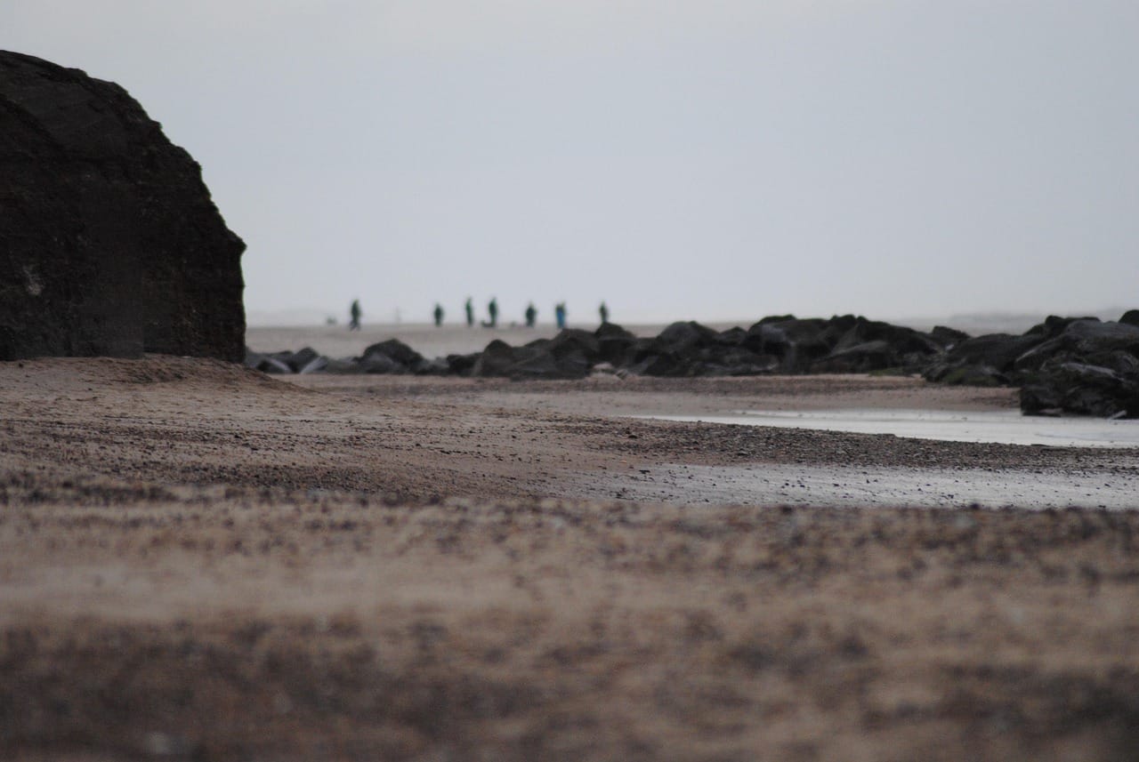 Winter on the coast: flat sea, soft light and almost nobody else.